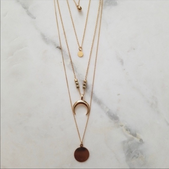 Gold Layered Necklace - Picture 3 of 4